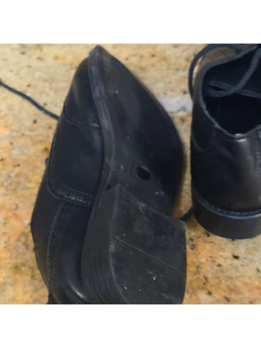 Classic Black Kids Dress Shoes Size 2